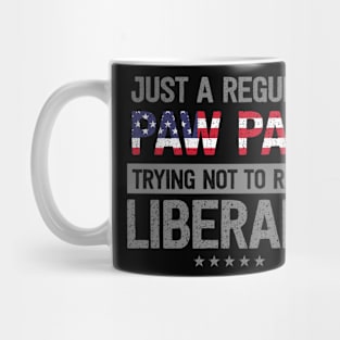 Regular Paw Paw Raise Liberals USA Flag Father's Day Mug